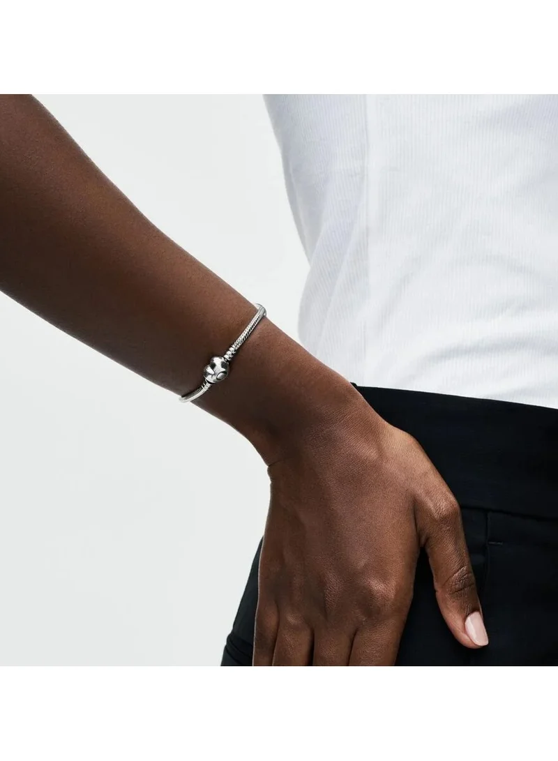 باندورا سوار فضي بإبزيم على شكل قلب،  سم