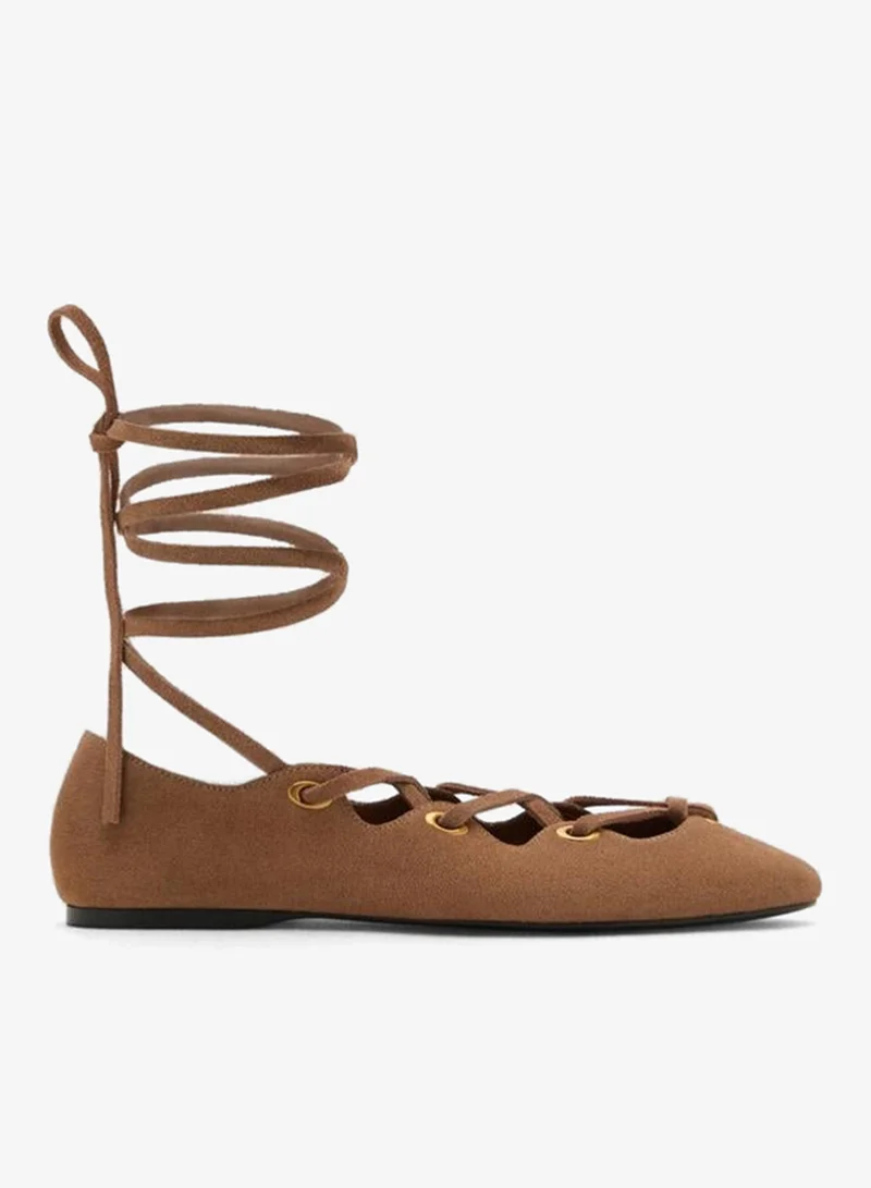 MANGO Ohio Ankle Strap Flat Sandals