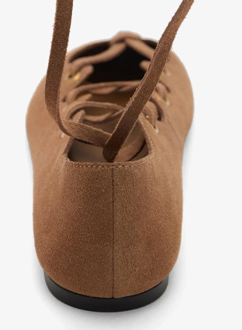 MANGO Ohio Ankle Strap Flat Sandals