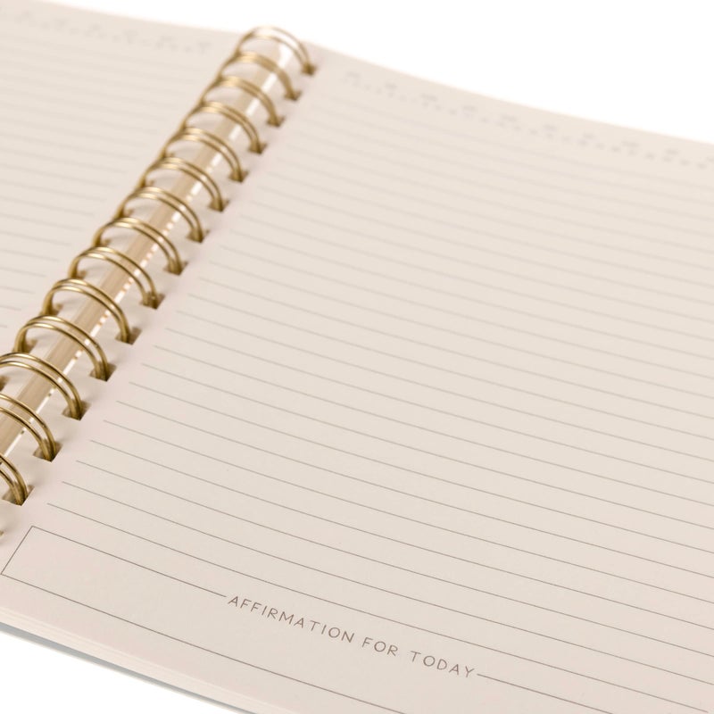 Graphique Vegan Leather Spiral Journal | Calm Watercolor Design | Premium Paper | Notebook | Diary | Lists | Record Month and Date | Great Gift | 192 Ruled Pages | 6â€ x 8â€ - Image 4