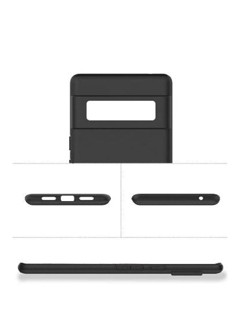 IAF Soft TPU Back Cover Shockproof Silicone Bumper Anti-Fingerprints Full-Body Protective Case Cover for Google Pixel 6 Pro (Black) - Image 3