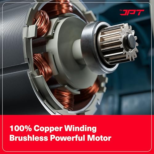 JPT New Pro Series Brushless 21-volt Cordless Impact Drill Machine with 65N.m Torque | 1700 RPM Speed | 25+3 Gears | 2 Speed Modes | 3/8-Inch Metal Keyless Chuck | One Year Motor Warranty, Green - Image 5