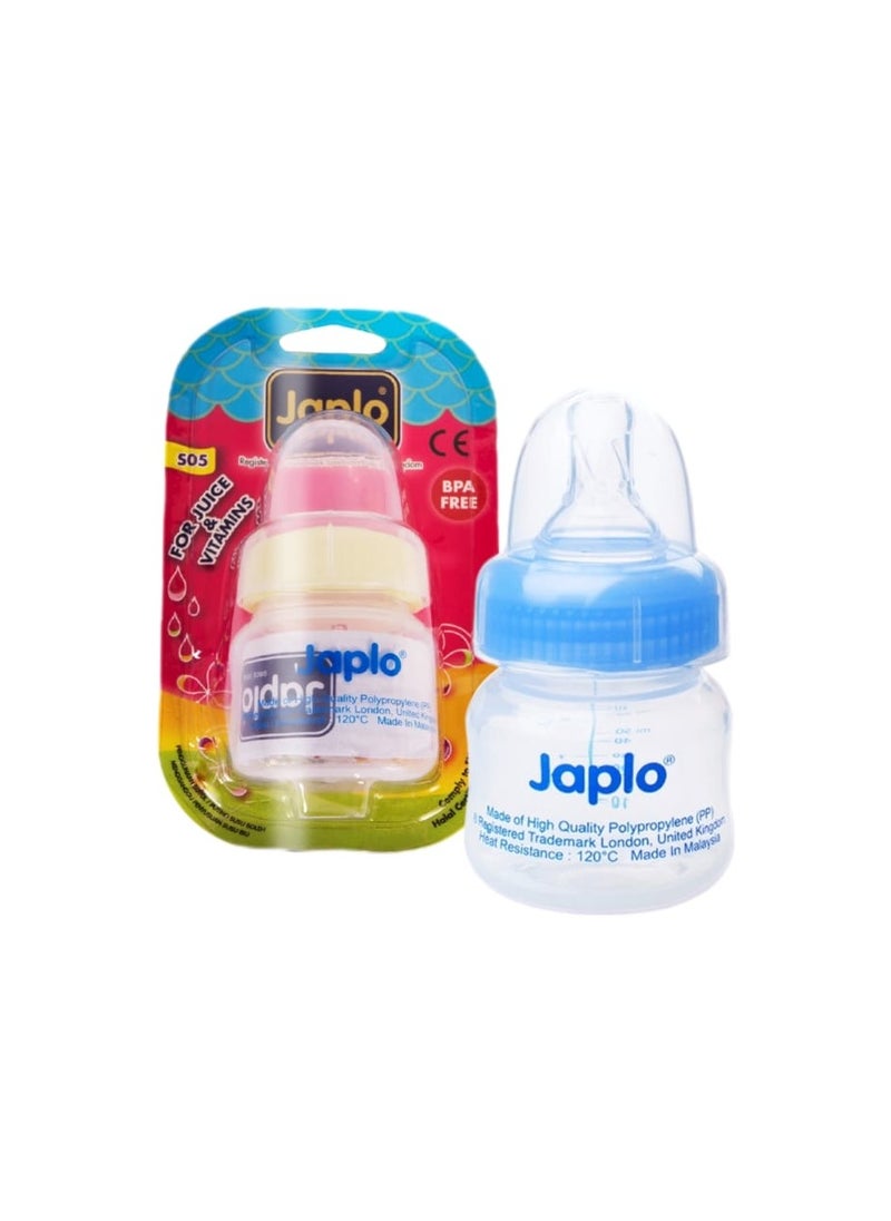 Japlo Juice & vitamin Feeding Bottle with Anti-colic nipple  50 ml  - Image 1