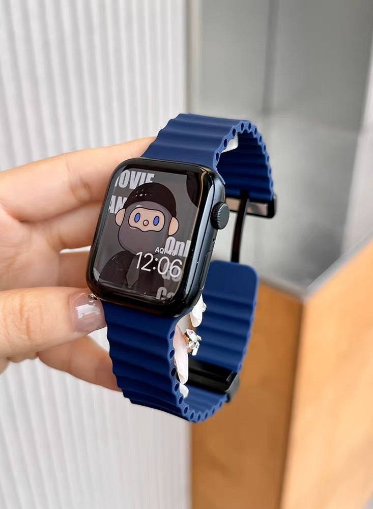 Watch Band Compatible for Apple Watch Series Band 38mm 40mm 41mm 42mm women, Genuine Leather Double Tour Designed Slim Replacement Strap for iWatch Series10 9 8 7 6 SE - Image 1