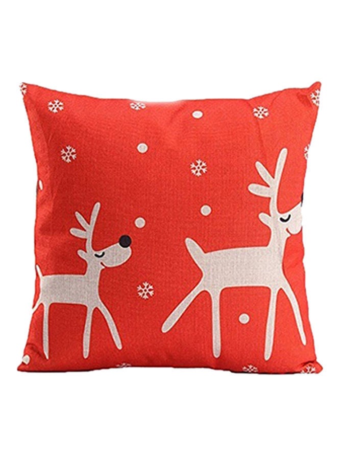 NIBEMINENT Cartoon Pattern Theme Throw Pillow Cover Red/White 45x45centimeter