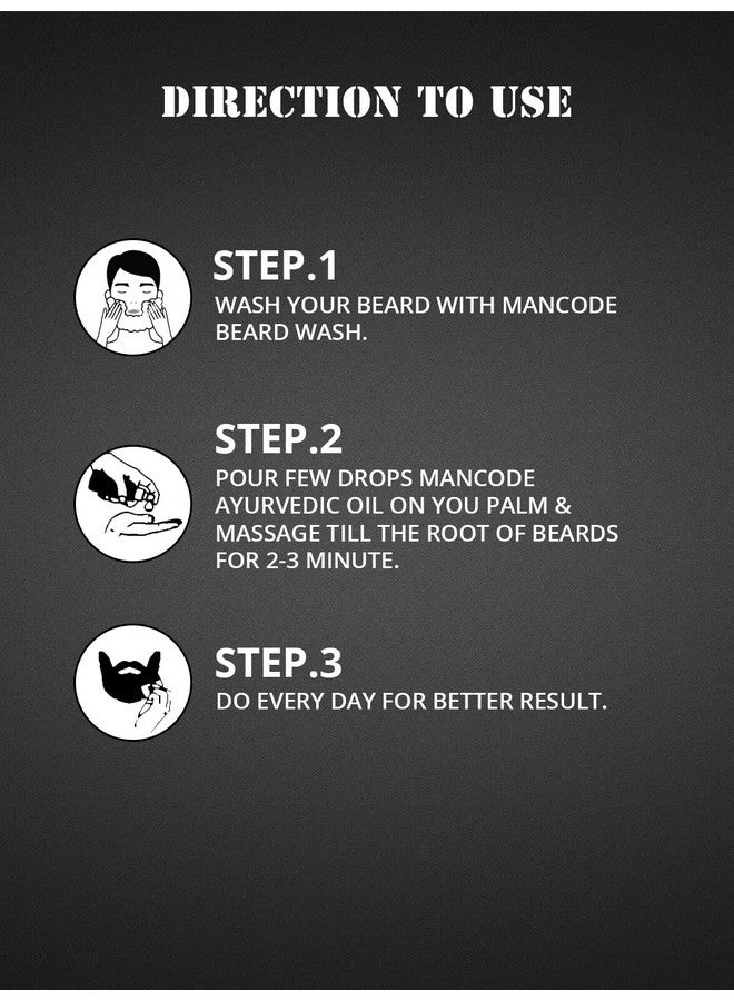 MAN CODE Mancode Ayurvedic Beard & Hair Growth Oil, 50ml | Natural hair oil for Thicker & Longer Beard | Beard Oil for uneven, patchy & Fast Beard Growth | 100% Natural - Image 5