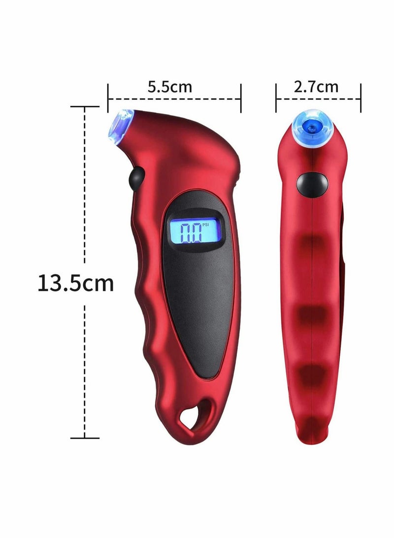 Excefore Portable Digital Tyre Pressure Gauge Accurate 150 PSI 4 Ranges with Backlight LCD Display for Cars Bikes Motorcycles  - Image 4
