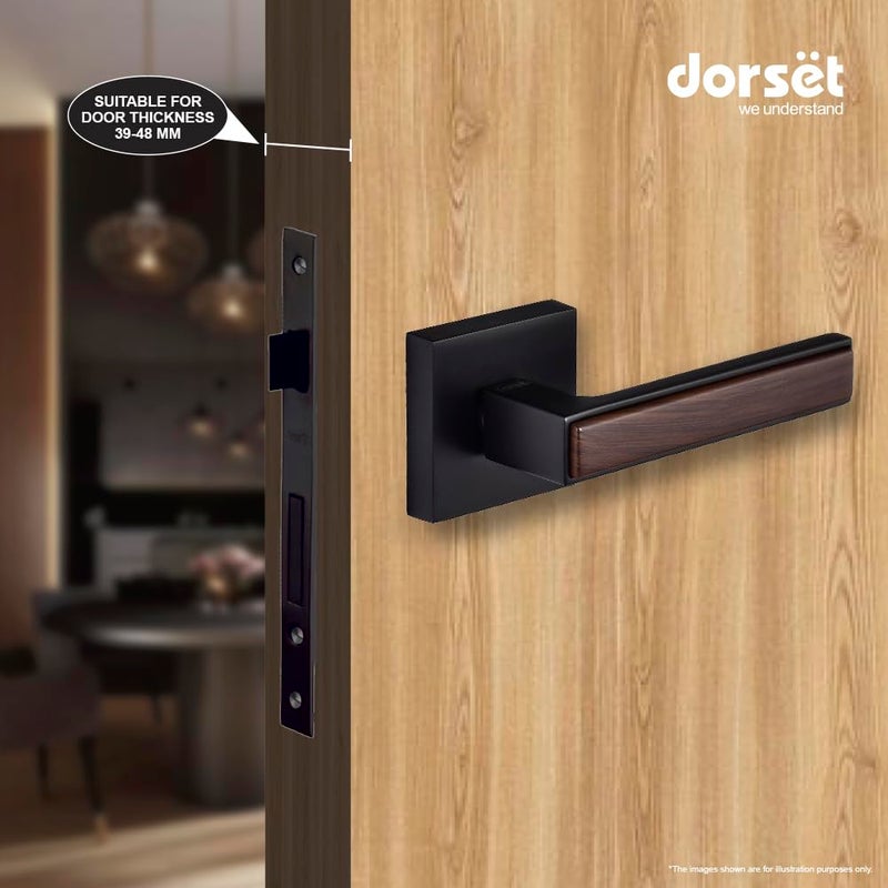 Dorset Kaira X On Rose Handle 70 mm Coin and Knob Cylinder Ideal for Bathroom Doors Wood Finish MLKAIOR08GMWD - Image 3