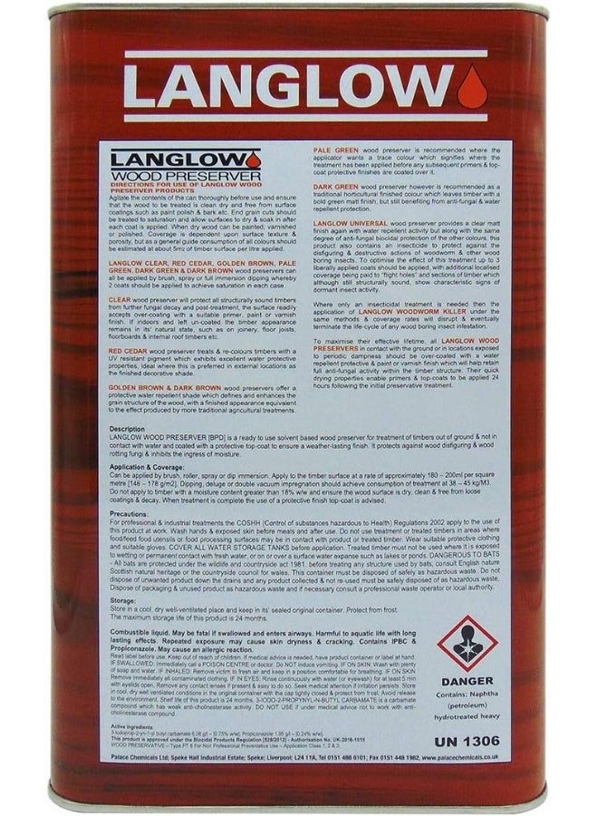 Palace 1101900 Langlow Wood Preserver, Clear, 5 Litre - Image 3