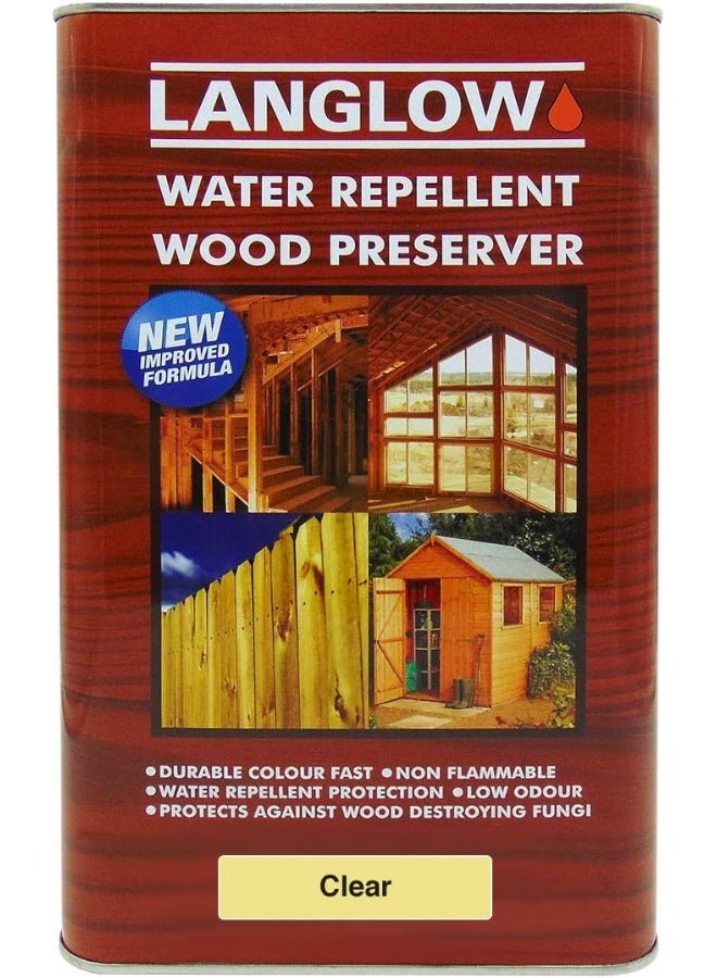 Palace 1101900 Langlow Wood Preserver, Clear, 5 Litre - Image 1
