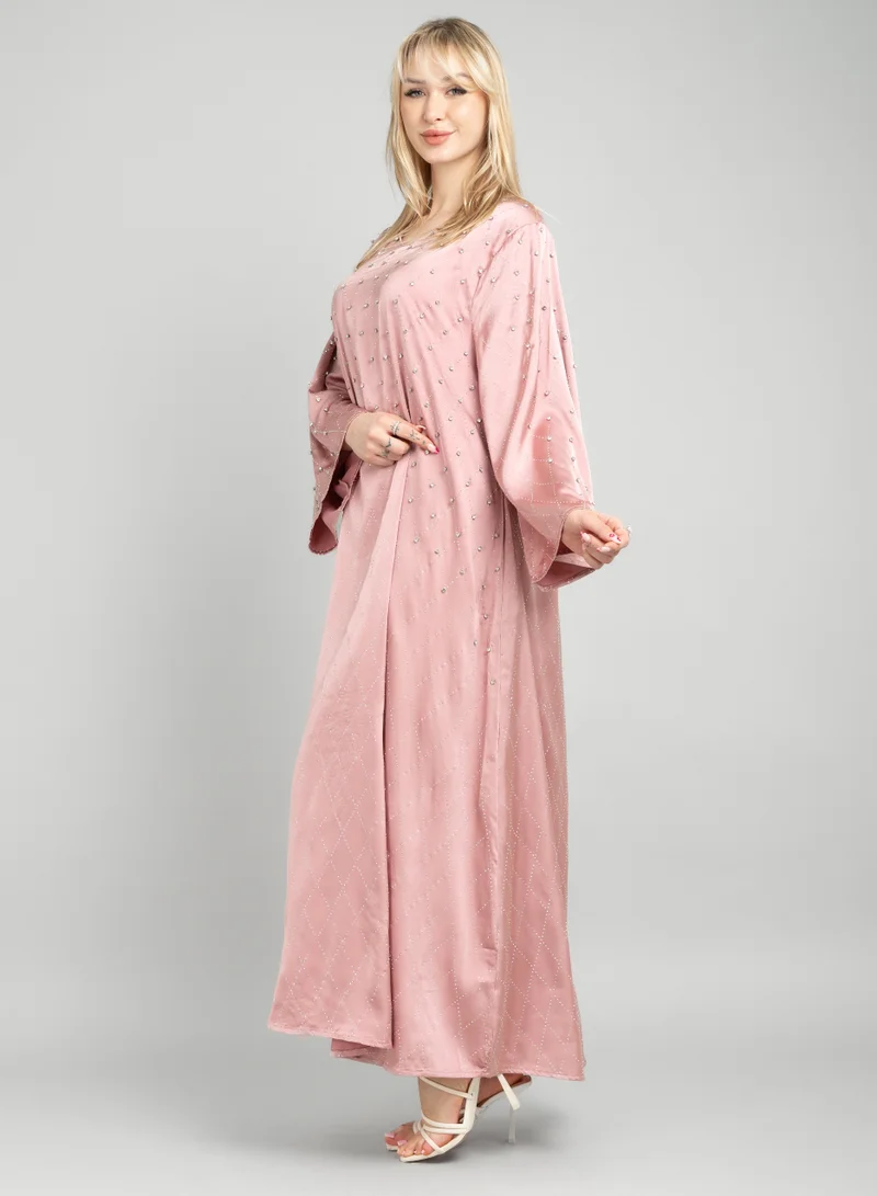 IKKXA Crystal Breeze Jalabiya CJ1083 Pink