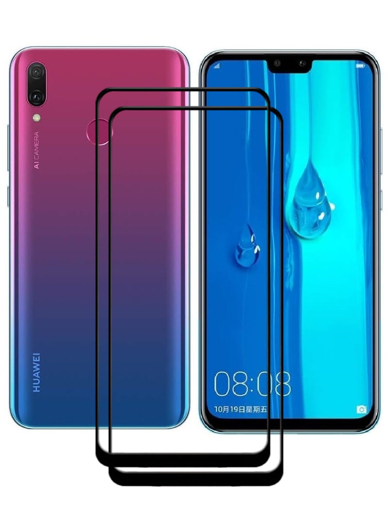 ACLIX 2 Pieces Antistatic ESD Dustproof Premium Quality High Definition Tempered Glass Screen Protector Designed For Huawei Y9 (2019) - Image 1