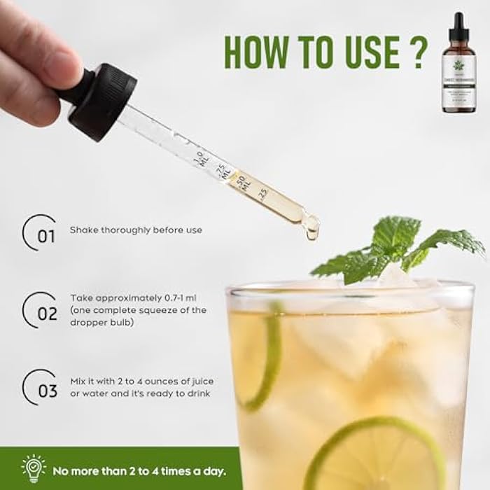 Nahid Organic Sweet Wormwood Liquid Drops Daily Supplement - Gut Cleanse, Digestive Support - with Organic Wormwood Extract and Vitamin C, Gut Health Supplement, 60ML​ (2 FL.OZ) - Image 5