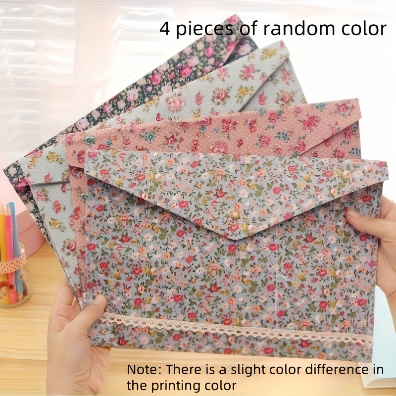 4pcs Assorted Document Organizers High Quality Fashion Printed Design Large Capacity For Office Home And School Document And Receipt Storage - Image 5