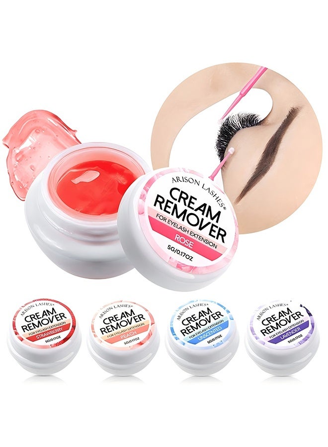 أريسون لاشز أداة إزالة الرموش الحساسة هلام لإطالة الرموش بلا حروق إزالة الغراء يعمل الإجراء السريع على إذابة أقوى لاصقة من الرموش الكاذبة (وردة) - Image 1