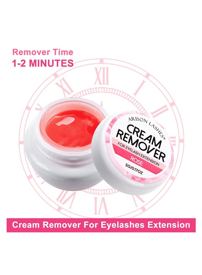 أريسون لاشز أداة إزالة الرموش الحساسة هلام لإطالة الرموش بلا حروق إزالة الغراء يعمل الإجراء السريع على إذابة أقوى لاصقة من الرموش الكاذبة (وردة) - Image 3