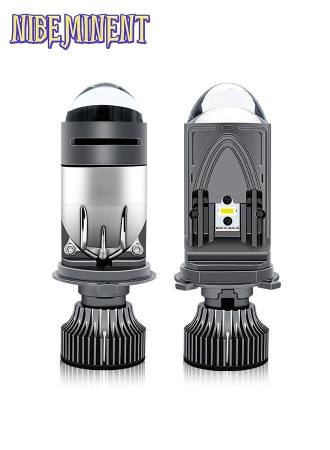 NIBEMINENT M01K H4 Bi-LED Projector Headlight Bulbs, 55W High Beam 30W Low Beam 9000LM White Light, 9-36V Wide Voltage Plug & Play LED Headlight Conversion Kit for Cars Motorcycles, Left & Right Hand Drive Available - Image 5