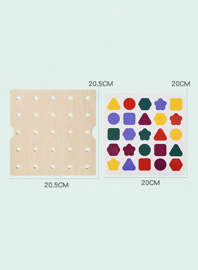joyzzz Montessori Screw Puzzle Board Stacking, Color Sorting Learning Toy for Boys and Girls Ages 3 and Up - Image 2