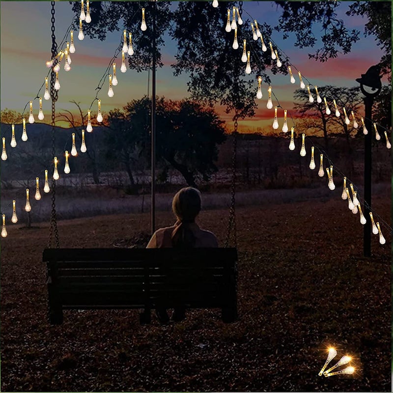 Gesto Serial String Lights - 14 LED Crystal Rain Drop, 10 Feet Warm White Fairy Lights for Home,Mandir,Pooja Room,Deepawali & Diwali Decoration,Christmas,Festival | Indoor & Outdoor Decorative Lights - Image 5