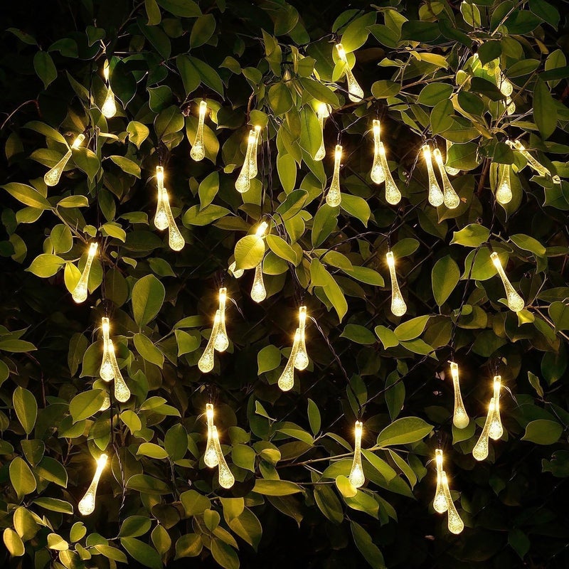 Gesto Serial String Lights - 14 LED Crystal Rain Drop, 10 Feet Warm White Fairy Lights for Home,Mandir,Pooja Room,Deepawali & Diwali Decoration,Christmas,Festival | Indoor & Outdoor Decorative Lights - Image 4