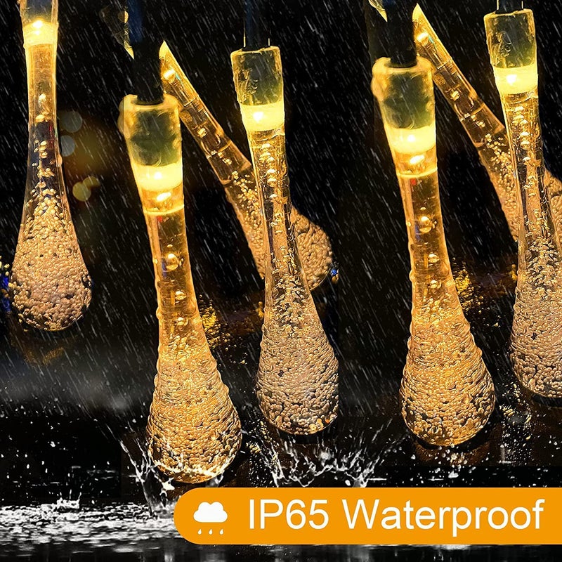 Gesto Serial String Lights - 14 LED Crystal Rain Drop, 10 Feet Warm White Fairy Lights for Home,Mandir,Pooja Room,Deepawali & Diwali Decoration,Christmas,Festival | Indoor & Outdoor Decorative Lights - Image 3