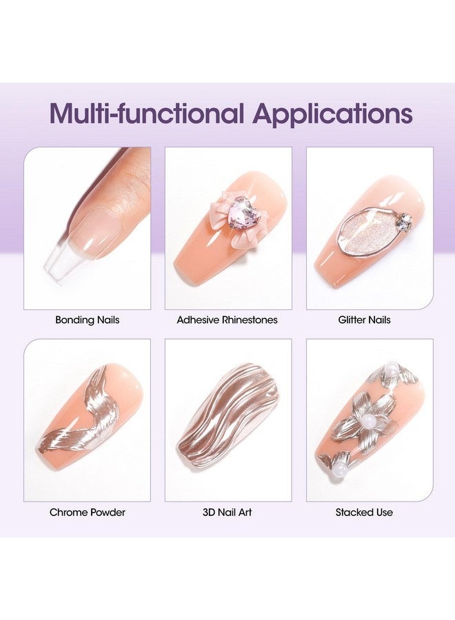 Gellen Gel X Nail Glue, U V Nail Glue Gel For Nail Tips, Semi Solid Nail Glue 4 In 1 Super Sticking Gel X Nail Glue For Press On Nail, Multifunctional Rhinestone Glue For Nails - Image 4