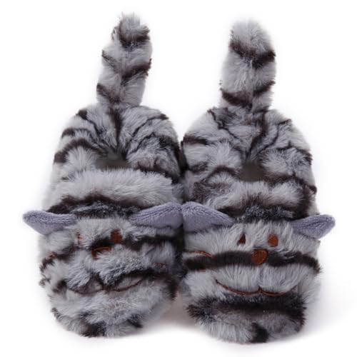 Enteer Baby Girls' Kitty House Slippers Brown US 11-12 - Image 1