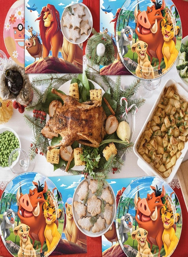 OMTO 40Pack Lion-Kings birthday Party Supplies include 20 plates, 20 napkins for the Lion party decoration - Image 5