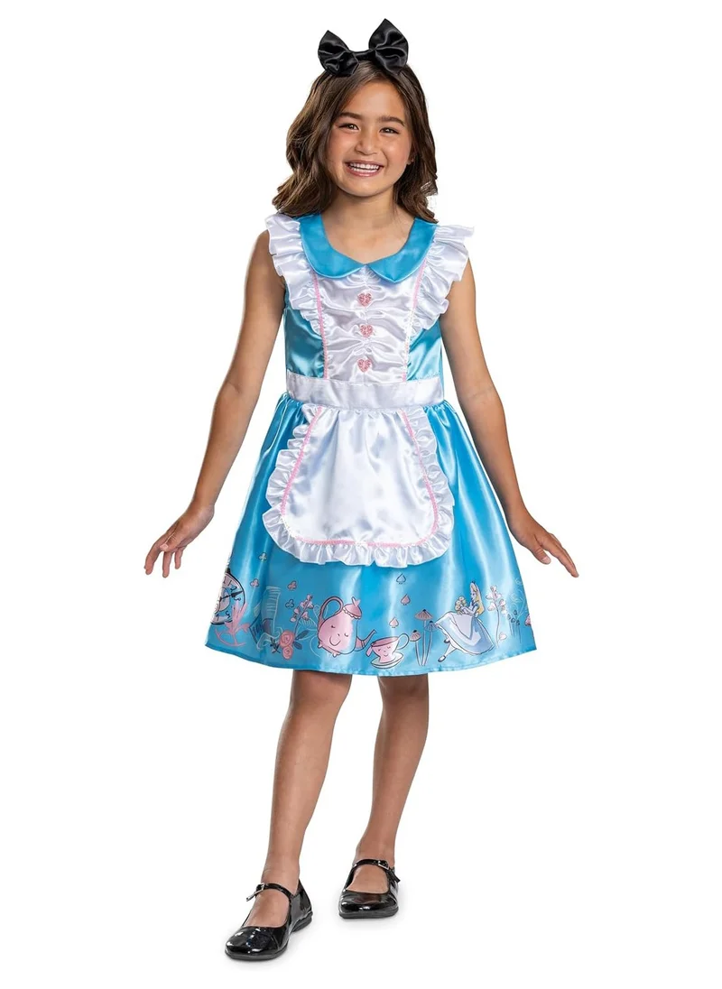 Party Centre Alice in Wonderland Classic Costume with Dress and Headband, Storybook Costume