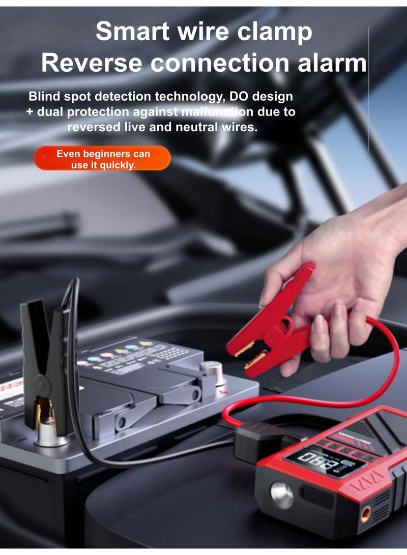 تأخيرات لوجستية، إمداد طارئ | جهاز تشغيل السيارة | سعة عالية 20000 مللي أمبير | تيار ذروة يصل إلى 2500 أمبير | يُشغل بسهولة سيارات 12 فولت (مناسب لمحركات البنزين 8.0 لتر/الديزل 6.5 لتر) | مزود بضوء طوارئ بثلاثة أوضاع وكابل توصيل ذكي | تصنيع مصنع عالي الجودة | هدية مثالية | مزود بشاشة LED | مصباح يدوي | بنك طاقة وسعة تخزين كبيرة (يشمل حقيبة تخزين). - Image 5