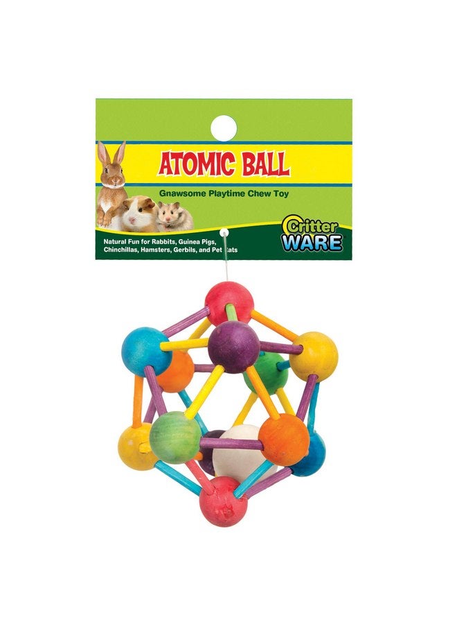 وير مانيوفاكتشارينج لعبة مضغ خشبية على شكل كرة ذرية من وير للحيوانات الصغيرة - كبيرة - Image 1