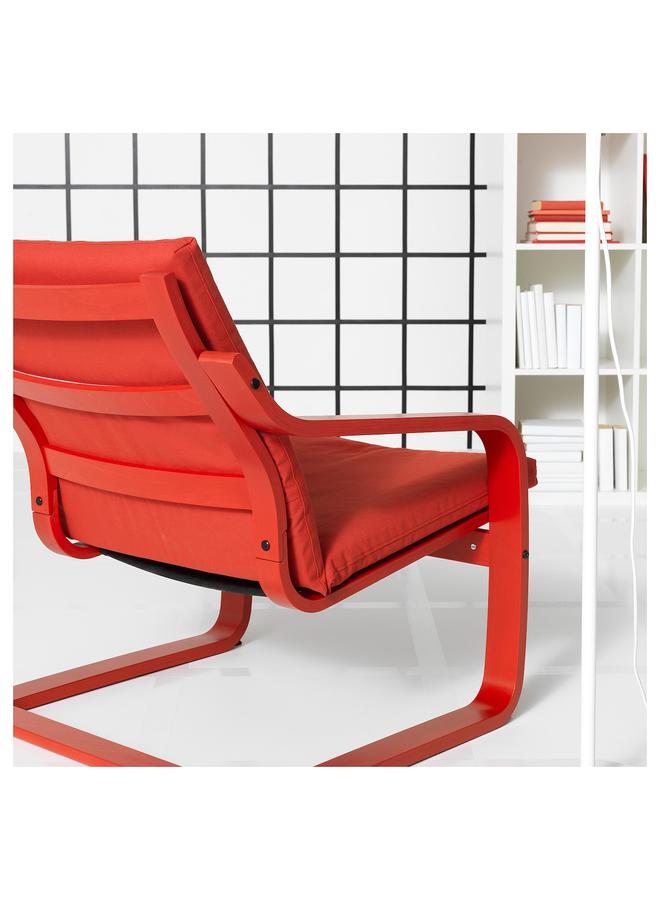 Zaboon Armchair Cushion With Low Back, Vissle Red - Image 3