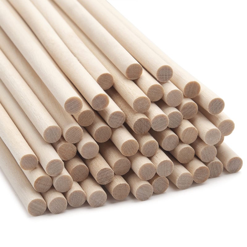 Wood Dowel Rods Wooden Dowels for Crafts 50 PCS 14 x 15 Wooden Sticks for Crafts Round Macrame Dowels Unfinished Small Wood Sticks for Crafting Lollipops Tiered Cake Photo Booth Props