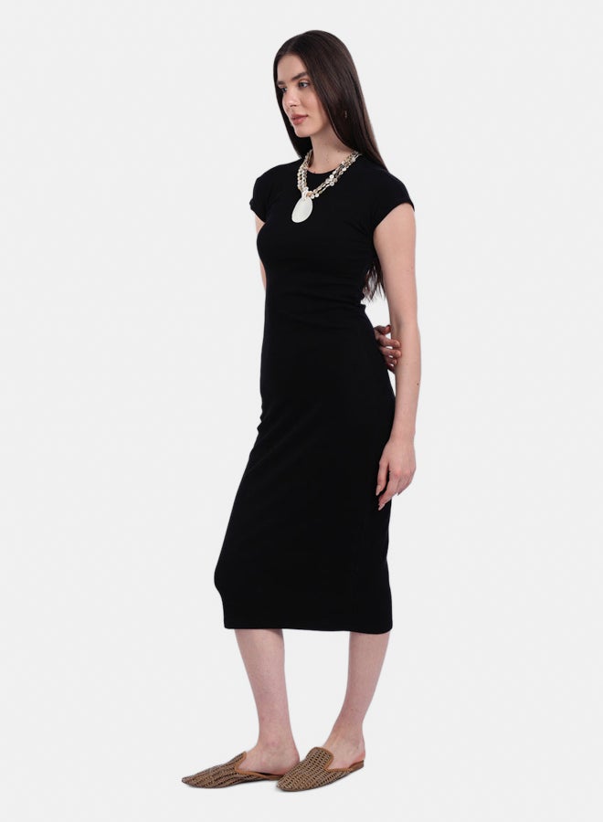 Carina Ribbed Cotton Slim Fit Dress - Image 2