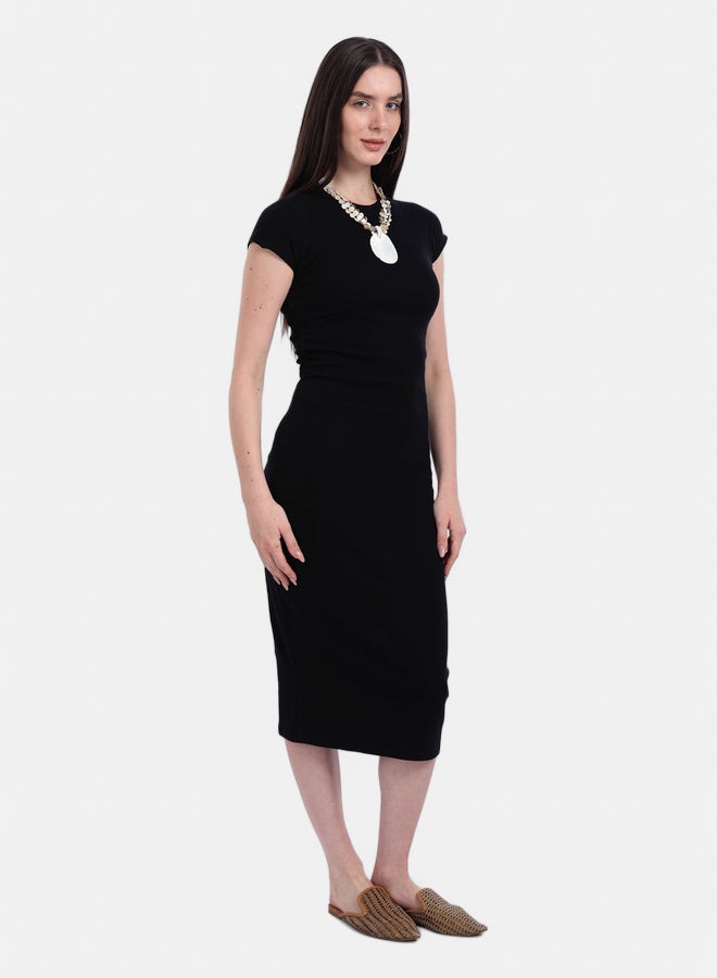 Carina Ribbed Cotton Slim Fit Dress - Image 5