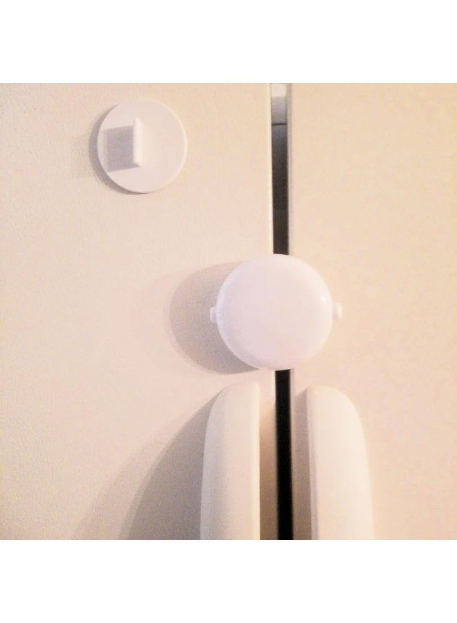 Qdos Safety Adhesive Fridge/Freezer Lock | White | Easy One Handed Operation - Patented ZeroPinch Design - Unique Modern Design Refrigerator Lock - Baby Proofing Doesn't Have to be Ugly - Image 4