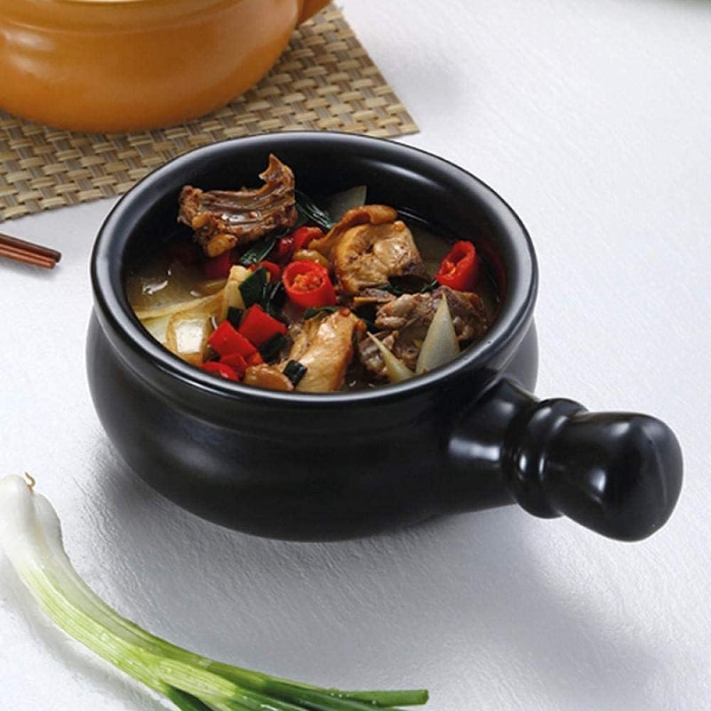 Matte anti slip finish Clay Pot,Clay Pots For Cooking,Ceramic Casserole Earthen Pot Terracotta Stew Pot Clay Casserole Pot Ceramic Casserole High Temperature Resistance Fade proof - Image 2