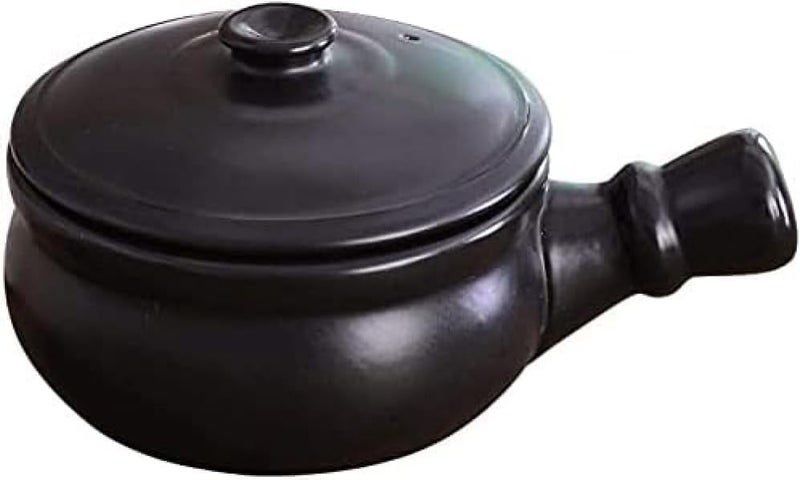 Matte anti slip finish Clay Pot,Clay Pots For Cooking,Ceramic Casserole Earthen Pot Terracotta Stew Pot Clay Casserole Pot Ceramic Casserole High Temperature Resistance Fade proof - Image 1