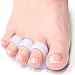 Welnove Hammer Toe Crests Straightener 4 Pcs Gel Toe Support Pads Cushion Relief for OverlappingCurledHammerClaw Toes 3 Loop Design White - Image 2