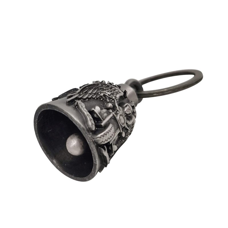 GARGOYLE BELLS Motorcycle Bell with Hanger for Biker, Good Luck Biker Bells & Motorcycle Accessories, Key Chain with Delicate Luck Bell - Image 2