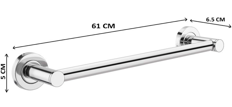 FORTUNE Stainless Steel (Concealed) Towel Bar | Bathroom Towel Rod Holder | Wall Mounted Hand Towel Rail for Kitchen and Washroom | Bathroom Accessories Pack of - (2, 24 INCH) - Image 3