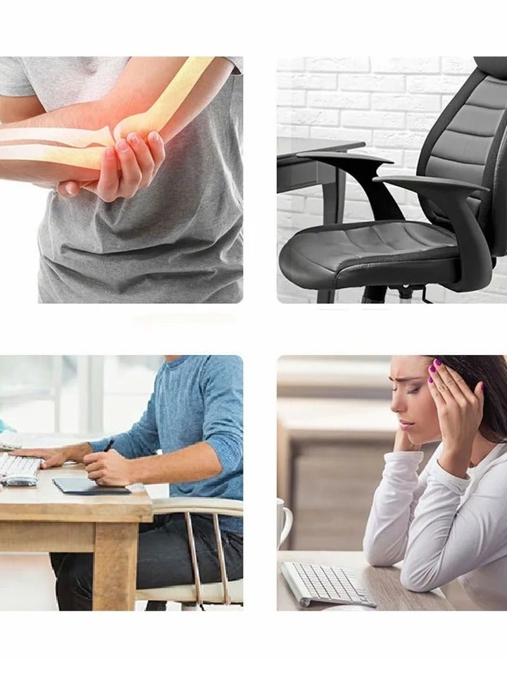 Memory Foam Armrest Pads, Office Chair armrest Pads with Cooling Gel, Wheelchair armrest Covers, Gaming Chair Arm Cushions Pads, Computer Chair Arm Covers, Desk Chair Elbow Pillow (2 Pack) - Image 4