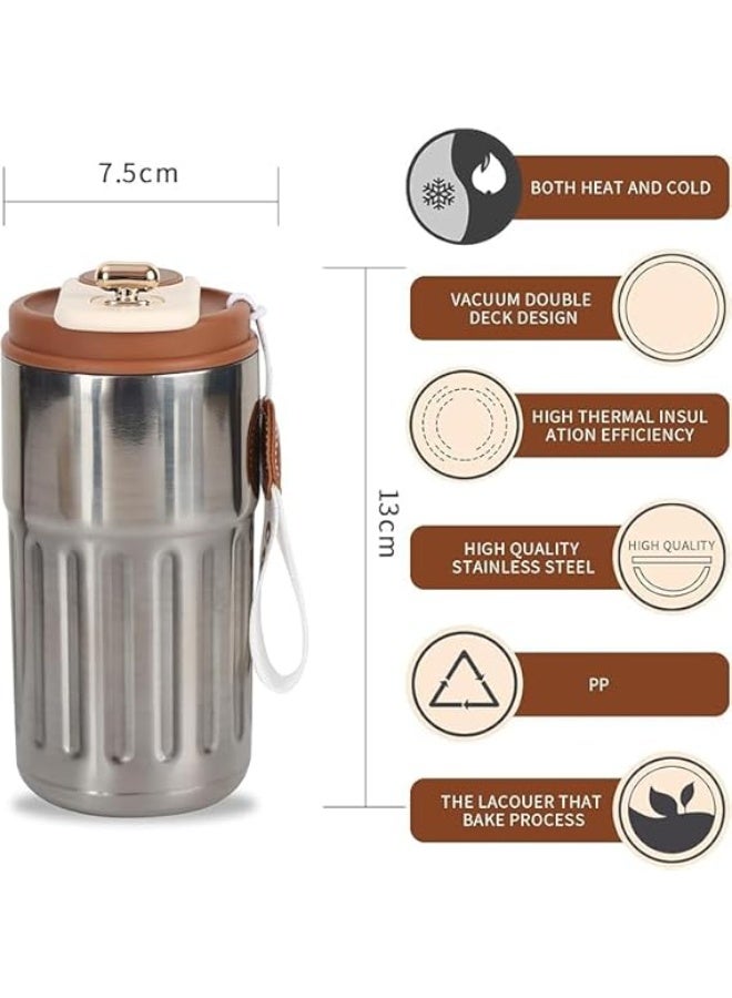 Spaceshoop Coffee Mug to Go Digital Display Thermal Mug Coffee 316 Stainless Steel Travel Insulated Vacuum Thermal Mug Leak Proof Thermal Coffee Mug with Lid for Coffee Blue 500 Milliliters - Image 3