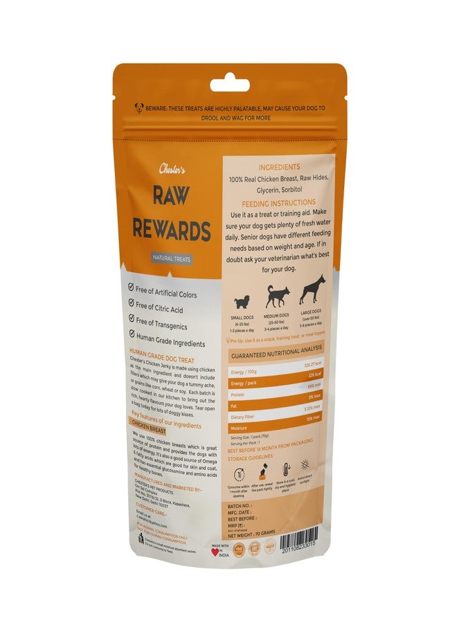 Raw Rewards Dog Treats - Chicken Wings with Hides- 70gm - Image 2