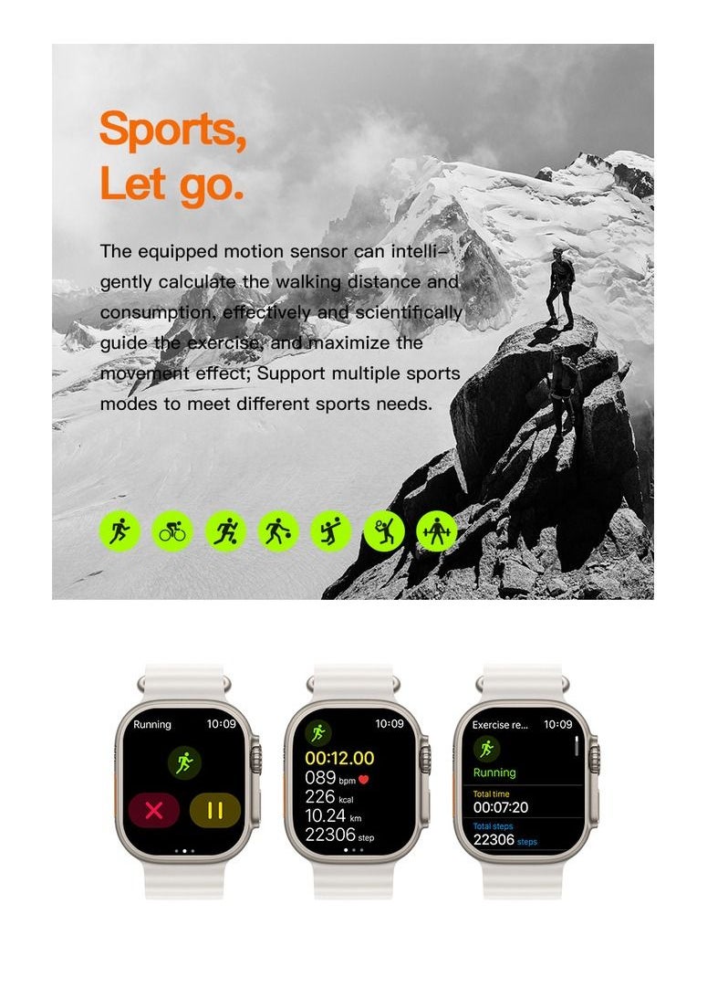 AROAQ - T900 Ultra Wireless Charging New Features Super Fast Latest Smart Watch - Image 1