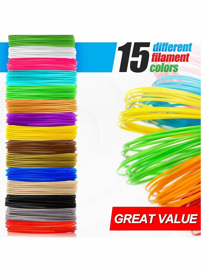 3D Drawing Pen With Display And Adjustable Speed And Temperature, with 12 Colors Filament, Holiday  Toys Gifts for Kids - Image 2