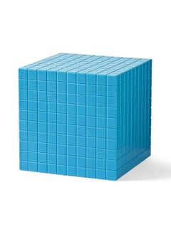 hand2mind hand2mind Blue Plastic Base Ten Blocks Cube, Place Value Blocks, Counting Cubes for Kids Math, Base Ten Blocks Classroom Set, Math Blocks Kindergarten, Base 10 Math Manipulatives (Set of 1)  - Image 1