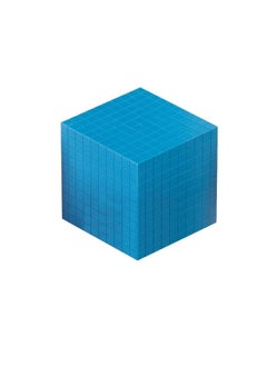hand2mind hand2mind Blue Plastic Base Ten Blocks Cube, Place Value Blocks, Counting Cubes for Kids Math, Base Ten Blocks Classroom Set, Math Blocks Kindergarten, Base 10 Math Manipulatives (Set of 1)  - Image 2