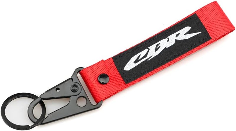 XIDAODIT Universal Motorcycle Nylon Lanyard Keychain for CBR Models - Red - Image 1