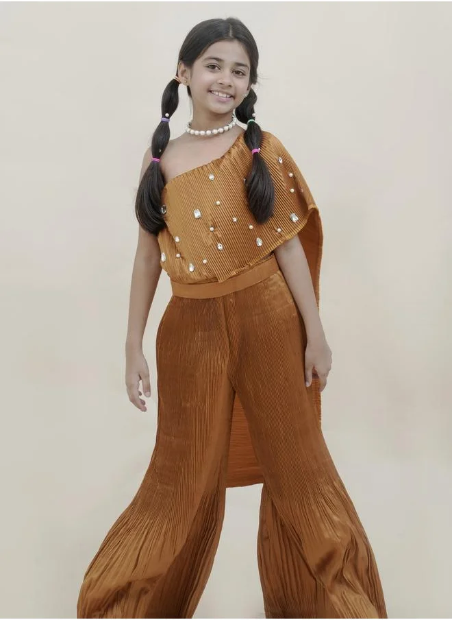 Maithili Maithili Embellished One Shoulder Wide Leg Jumpsuit